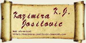 Kazimira Jošilović vizit kartica